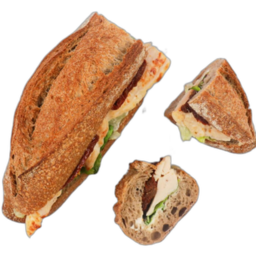 Sanduíche de curry de frango